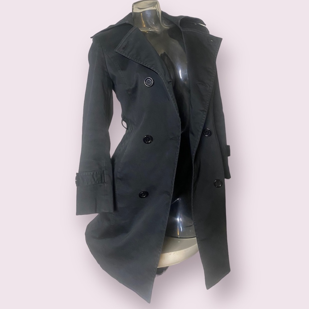 Black Double Button Long Jacket - image 3